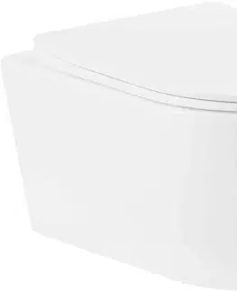Záchody MEXEN/S - Carmen Závesná WC misa vrátane sedátka s slow-slim, duroplast, biela 30880300
