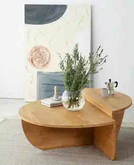 Sady stolíkov Súprava konferenčných stolíkov Podium Wood - Oak