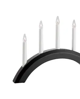 Vianočné dekorácie Markslöjd 705955 - Vianočný svietnik AVENTO 5xE10/3W/230V čierna 705955