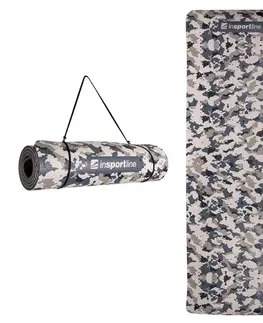 Podložky na cvičenie Karimatka inSPORTline Camu 173x61x0,8 cm šedý maskáč