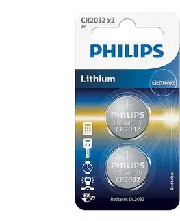 Predlžovacie káble Philips CR2032P2/01B - 2 ks Lithiová batéria gombíková CR2032 MINICELLS 3V 240mAh Phil-CR2032P2/01B