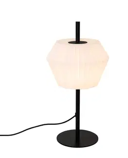 Vonkajšie svietidlá Moderná vonkajšia stolná lampa čierna s bielym tienidlom IP44 - Robbert