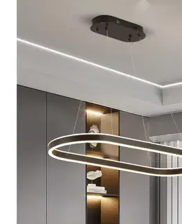 Svietidlá BRILAGI - LED luster na lanku PONDIE LED/43W/230V 80x30 cm čierna BRI465