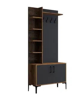 Predsieňové steny Predsieňová stena Viyana D - Walnut, Anthracite