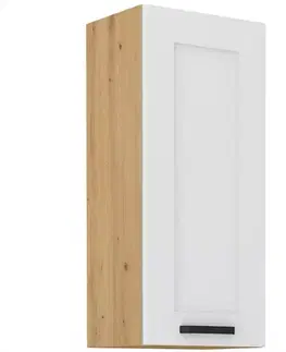 Kuchynské skrinky visiace Kuchynská skrinka LUNA biely mat/artisan  40g-90 1f