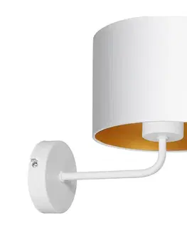 Svietidlá  Nástenná lampa ARDEN 1xE27/60W/230V biela/zlatá 3441