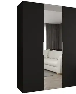 Šatníkové skrine Skriňa Marbella II 150 čierna/kašmír