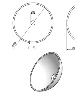 Umývadlá SAPHO - RIPPLE sklenené umývadlo na dosku priemer 42cm, číre sklo s textúrou 2501-18