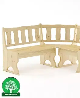 Borovicové rohové sedačky Rohová lavica borovica NR101-150x86x110 surová