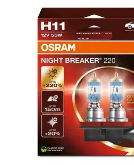 Žiarovky SADA 2x Autožiarovka NIGHT BREAKER H11 PGJ19-2/55W/12V - Osram 64211NB220-2HB