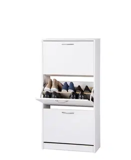 Nábytok do chodby Botník LINZ 3 výklopy biely