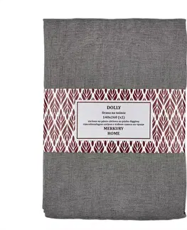 Závesy do spálne Záclona na páske Dolly polyester tmavo šedá 140x260 (x2) Merkury Home