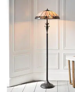 Lampy Endon 63972 - Stojacia lampa Tiffany BROOKLYN 2xE27/60W/230V priemer 50 cm 63972
