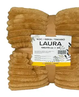 Ozdobné prikrývky Deka Laura 130x170 cm 9 horčicová