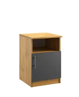 Komody a skrinky KANTOR KIT skrinka do kancelárie N01, antracit / dub Apalačský