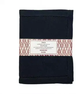 Bytový textil Podložka SAGA čierna 30x40 easy care kpl. 4 ks