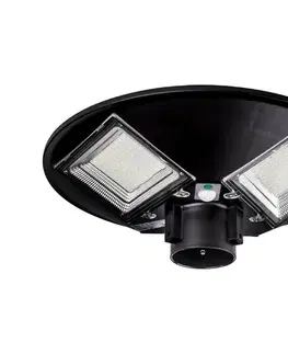 LED osvetlenie  LED solárna pouličná lampa so senzorom LED/15W/6V 6500K IP65 čierna + diaľkové ovládanie 5903271845897