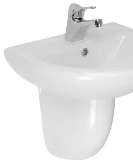 Umývadlá OLSEN SPA - Nástenné umývadlo COMPACT 60 - Polostĺp k umývadlu - Bez, Stĺp k umývadlu - Bez stĺpu OLKGKO05LVB01