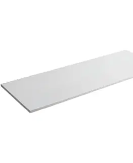 Kúpeľňový nábytok CERANO - Kúpeľňová doska z liateho mramoru Elanys - biela matná - 140x1,2x46 CER-662041