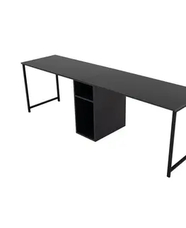 Konferenčné stolíky Pracovný stôl Twin Anthracite and Blackfarbe