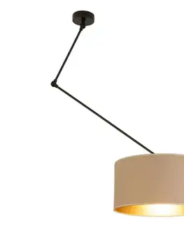 Svietidlá  LED Nastaviteľný luster na tyči GORTA 1xE27/60W/230V béžová/zlatá H0289