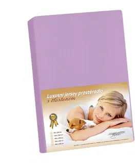 Plachty Bellatex Jersey prestieradlo s elastanom fialová, 180 x 200 cm