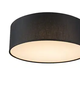 Stropné osvetlenie Stropné svietidlo čierne 30 cm vrátane LED - Drum LED