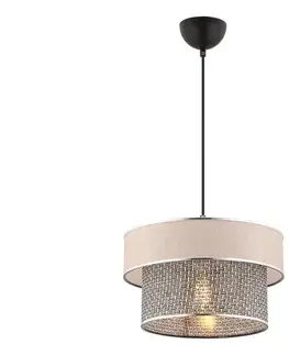 Svietidlá  Luster ERO na lane 1xE27/60W/230V krémová/šedá 390FLH2532