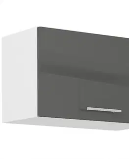 Kuchynské skrinky visiace Kuchynská skrinka Lara 60gu-36 1f Mdf sedá lesk