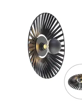 Nástenné osvetlenie Rustikálna nástenná lampa čierna 40 cm - Leia