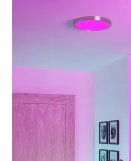 Svietidlá Eglo 901382 -LED RGBW stmievateľné dymové stropné svietidlo FUEVA-Z LED/14,3W/230V 27,8cm IP44 chróm 901382