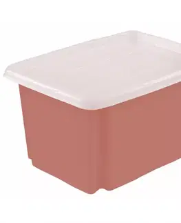 Vybavenie a dekorácie bytu Otočný box s krytom červený 45x35x27 30l 437
