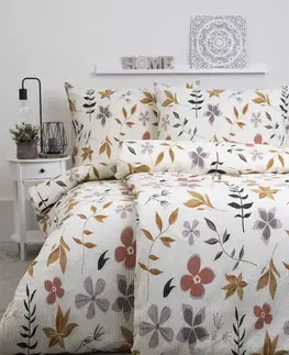 Obliečky MKLozkoviny.sk Predĺžené krepové obliečky Renforcé - Adéla - 140 × 220 cm - 70 x 90 cm