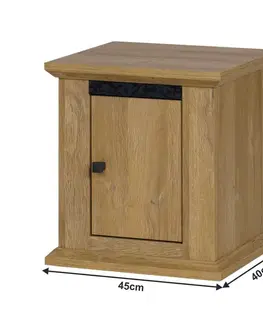Nočné stolíky KONDELA Leon MZ19 nočný stolík dub grand