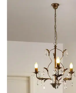 Svietidlá ONLI - Luster na reťazi TERESA 3xE14/6W/230V bronzová 4670/3