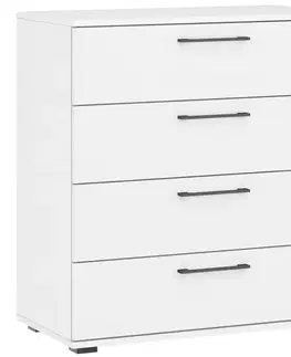 Komody do spálne Komoda Flex KM-1 biela