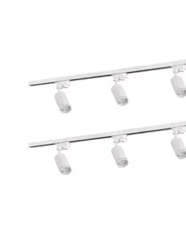 Svietidlá  Bodové svietidlo do lištového systému PARIS 6xGU10/10W/230V +2x1 m lištový systém 321626