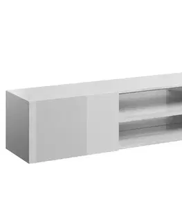 TV stolíky CAMA MEBLE Slide 200 K tv stolík biela / biely lesk