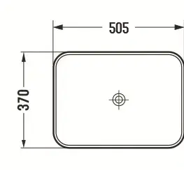 Umývadlá MEXEN - Vena umývadlo na dosku 50 x 37, čierna mat 22195085