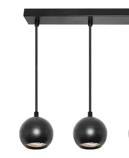 Svietidlá Osram - Závesný luster na lanku SPOT SPHERAL 3xGU10/6W/230V čierna 4099854588549