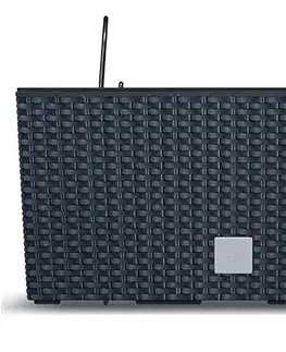 Kvetináče a truhlíky NABBI DRC400W plastový balkónový kvetináč 39,5 cm antracit