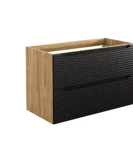 Skrinky do kúpeľne ArtCom Skrinka pod umývadlo LUXOR Black 82-90-2S | 90 cm
