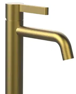 Kúpeľňové batérie SAPHO - ICONIC stojánkova umývadlová batéria, zlato mat AF002GB
