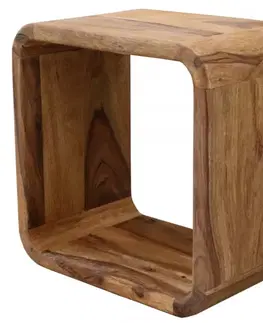 Regály a poličky Polica na stenu Tina 35x35x22 indický masív palisander