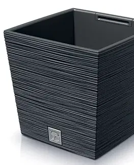 Kvetináče a truhlíky NABBI DFS300 plastový kvetináč 29,5 cm antracit