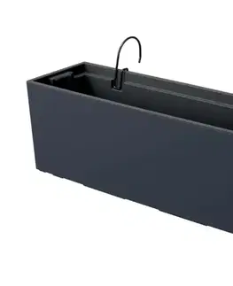 Kvetináče a truhlíky NABBI DUC600W plastový balkónový kvetináč 58 cm antracit