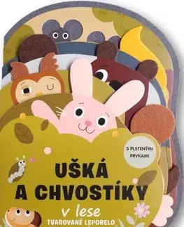 Leporelá, krabičky, puzzle knihy Ušká a chvostíky v lese - Tvarované leporelo