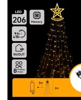 Vianočné dekorácie  B.V.  - LED vonkajšia vianočná dekorácia LED/3,6W/230V 2m IP44 teplá biela B10303Q7C