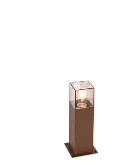 Zahradne stlpove lampy Priemyselná vonkajšia stojaca lampa hrdzavohnedá 30 cm IP44 - Denmark