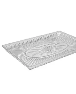 Podnosy a tácky Kinekus Podnos plastový, imitácia krištáľu, 33x21x2,5cm